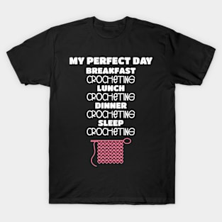 Crafting Quotes Crocheting All Day Crochet Lover T-Shirt